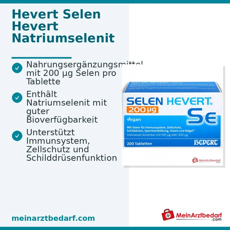 Hevert Selen Natriumselenit Tabletten 200 µg, 200 St.
