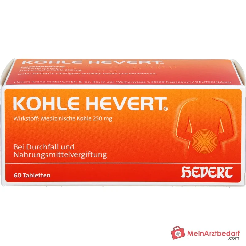 Hevert Kohle Tabletten, 60 St.