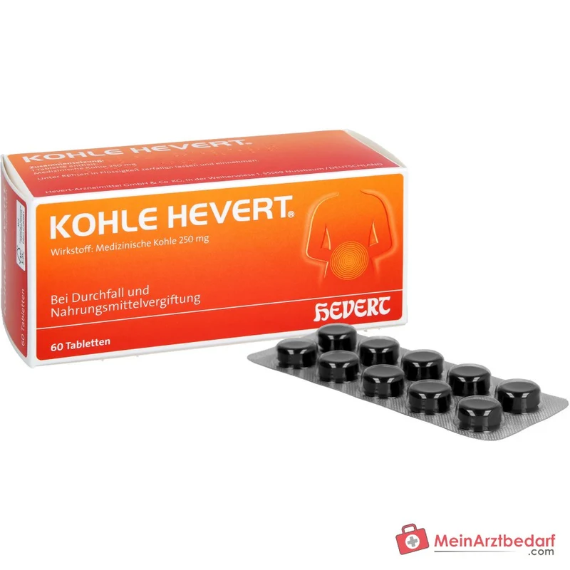 Hevert Kohle Tabletten, 60 St.