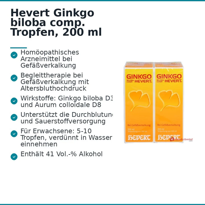 Hevert Ginkgo biloba comp. Tropfen, 200 ml