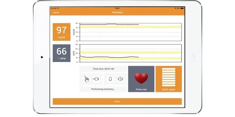 Spirobank II Spirometer Smart Bluetooth connectie met iPad + Oximeter