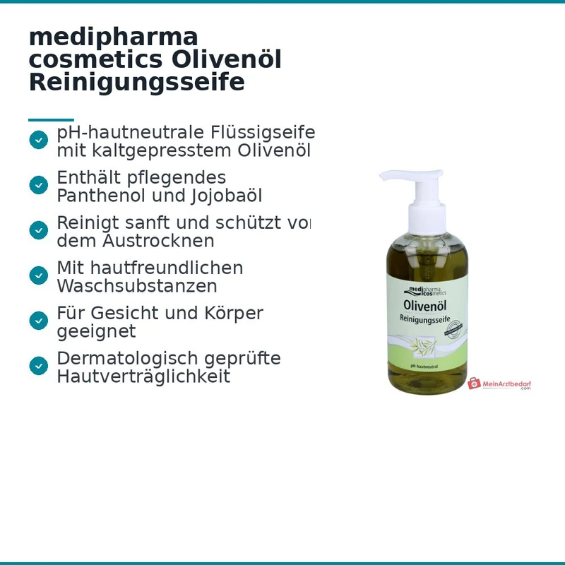 medipharma cosmetics Olivenöl Reinigungsseife Flüssigseife, 250 ml