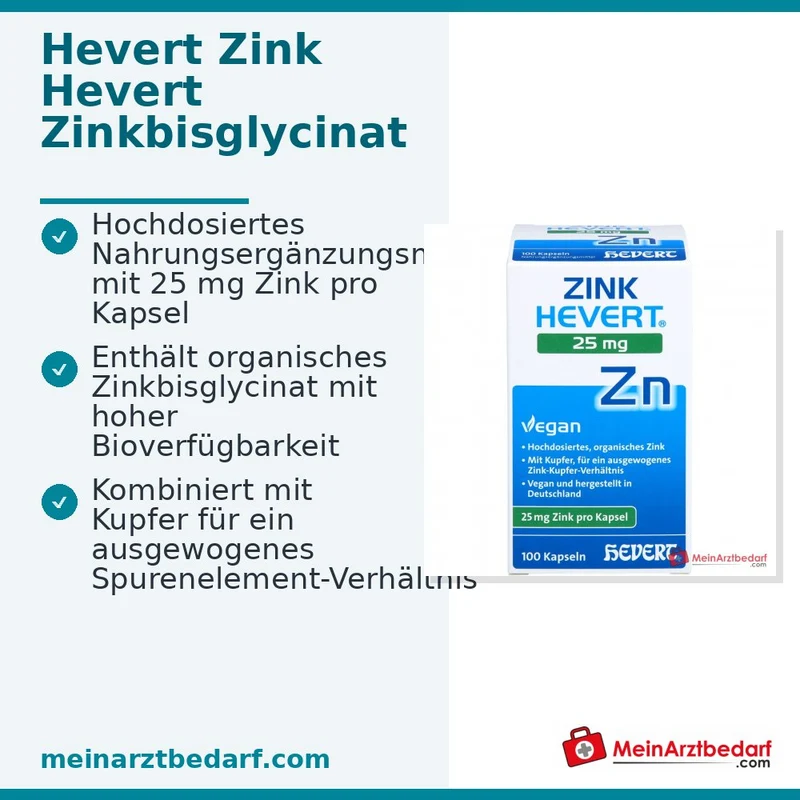 Hevert Zink 25 mg Kapseln, 100 St.