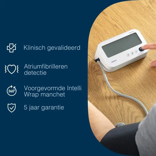 Omron M3 Comfort AFib – Bloeddrukmeter met Detectie van Atriumfibrilleren