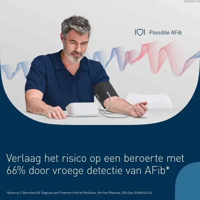 Omron M3 Comfort AFib – Bloeddrukmeter met Detectie van Atriumfibrilleren