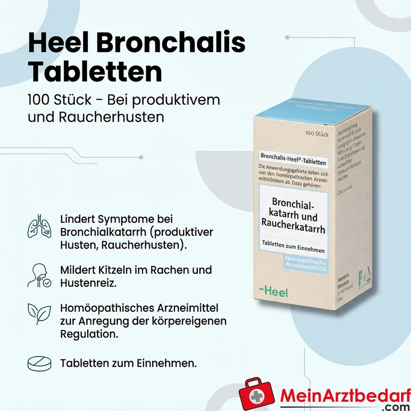 Heel Bronchalis Tabletten 100 St bei produktivem und Raucherhusten
