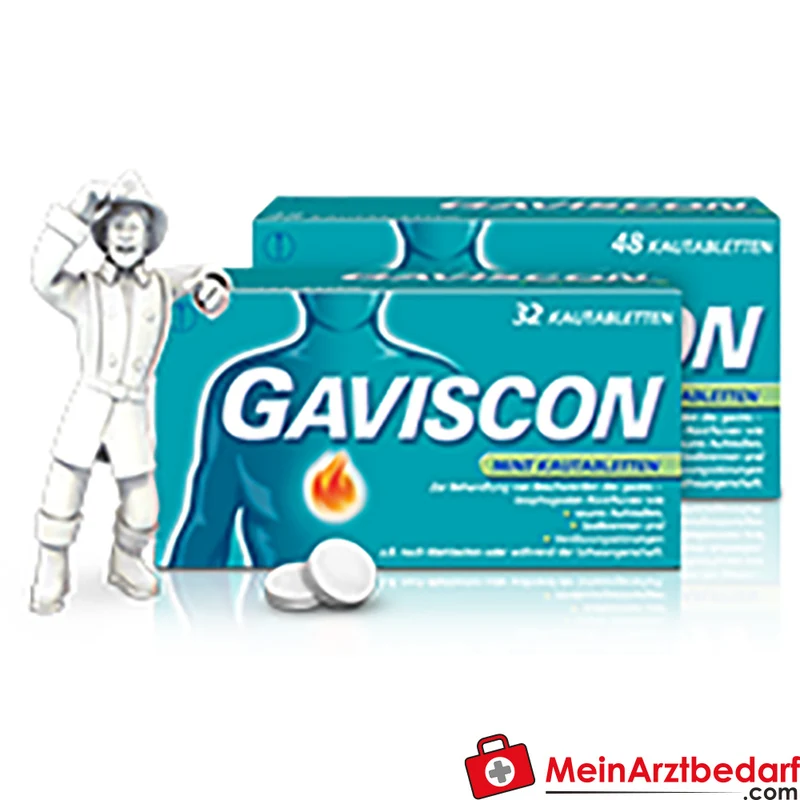 REC02 Gaviscon Kautabletten Mint 24 St. bei Sodbrennen & Reflux