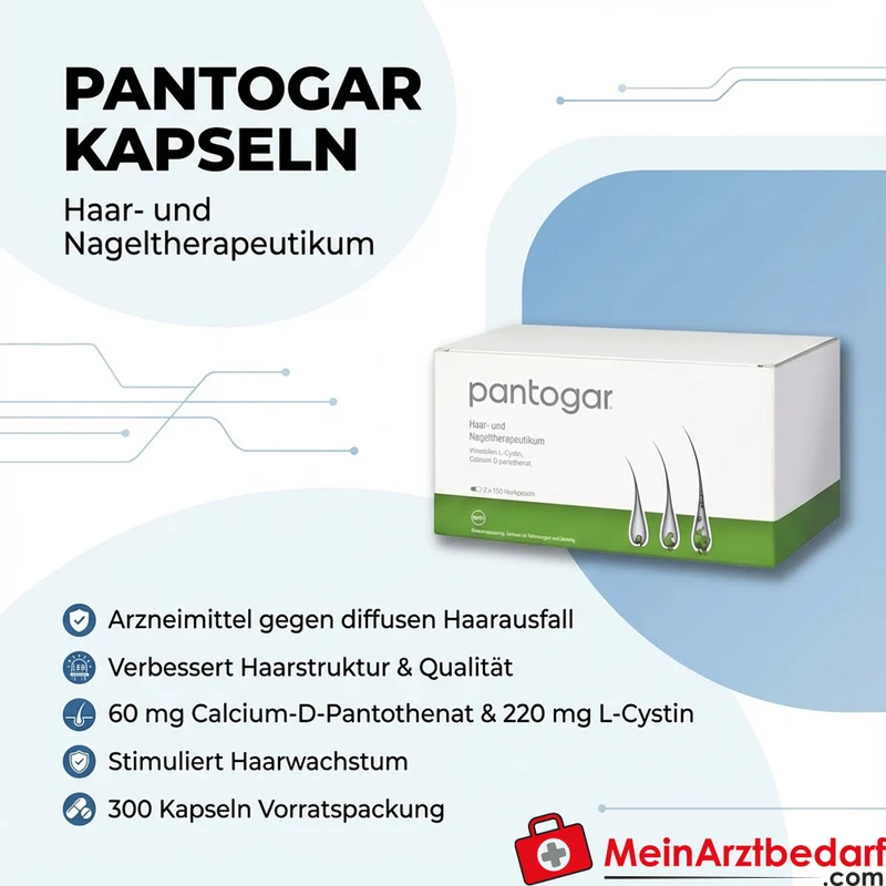 Pantogar Kapseln 300 Stück – Arzneimittel gegen diffusen Haarausfall