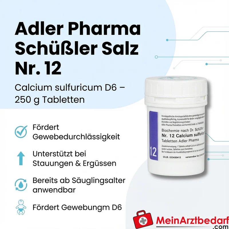 Adler Pharma Schüßler Salz Nr. 12 Calcium sulfuricum D6 Tabletten 250 g