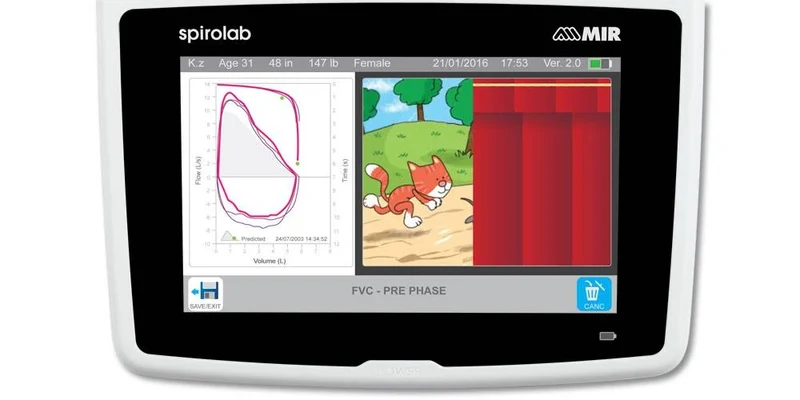 Spirolab desktop spirometer 7 inch touchscreen