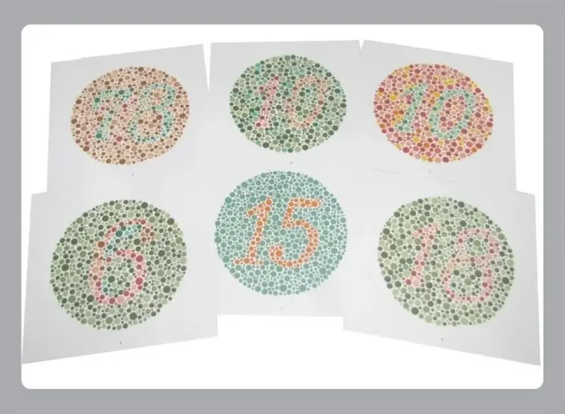 Colour Vision Card Volwassenen kleurentest 15 platen, Ishihara-kleurentest