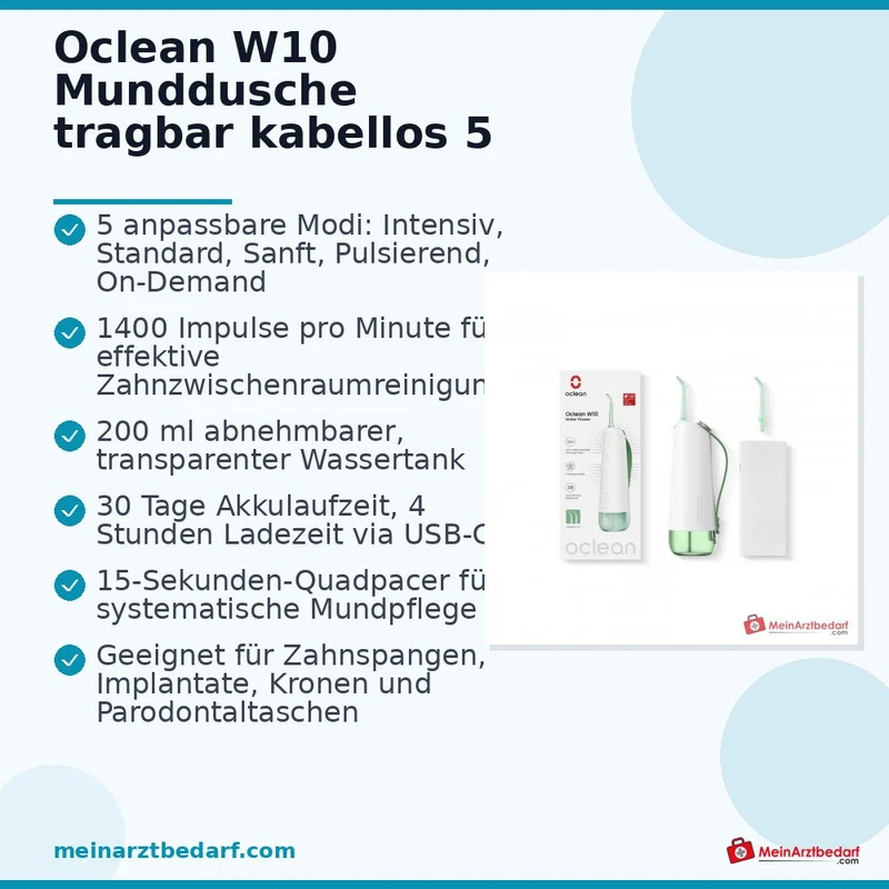 Oclean Professional Clean Bürstenkopf 6er-Pack mit DuPont Diamantborsten
