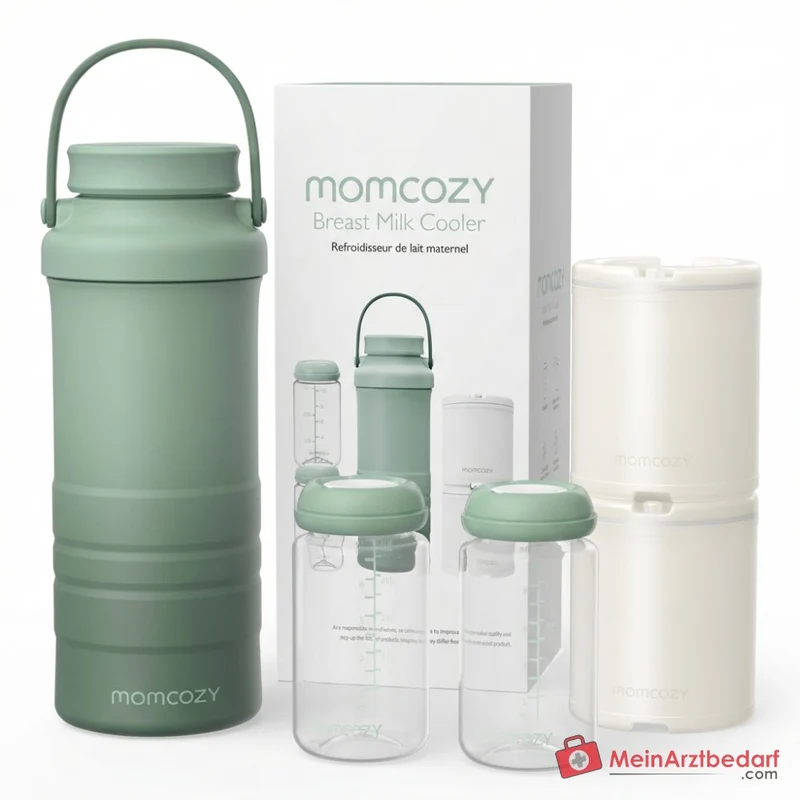 Momcozy Tragbarer Muttermilchkühler für 2x 325 ml Flaschen, BPA-frei, TSA-freundlich