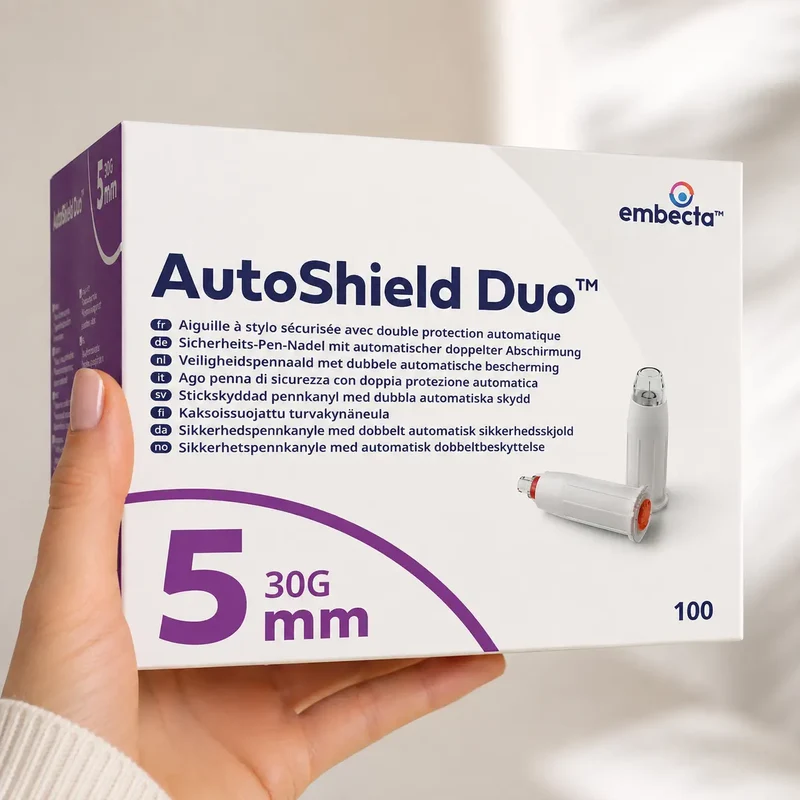 embecta AutoShield Duo Pennaalden 5 mm 30G – 100 stuks - 329605