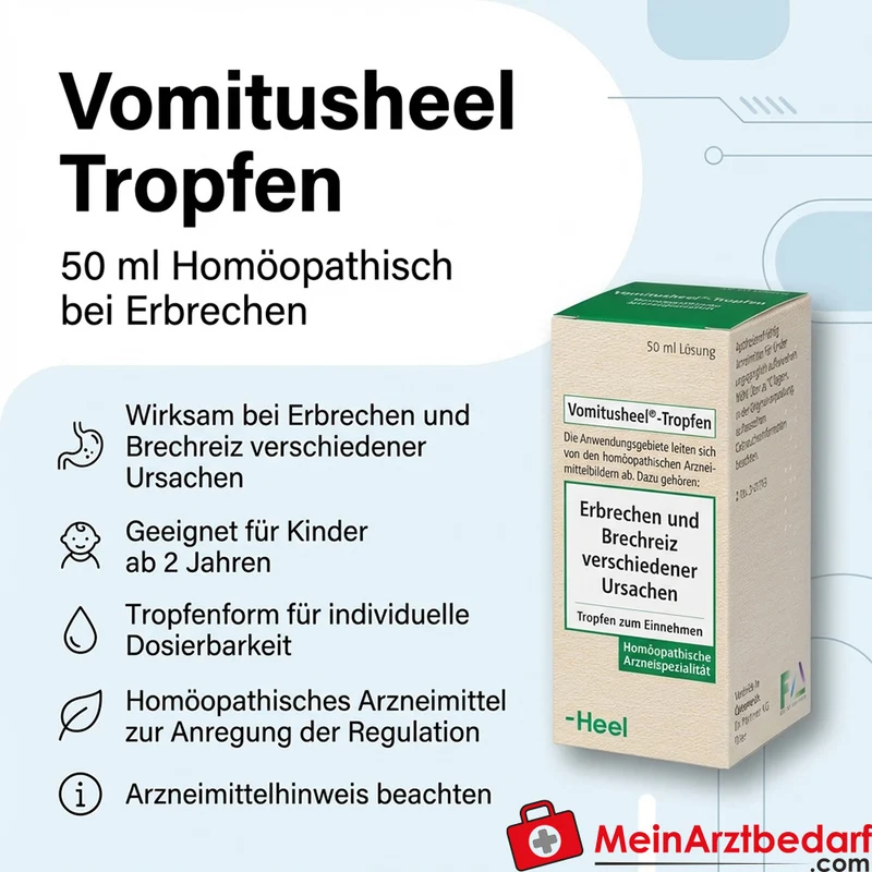 PEI01 Vomitusheel Tropfen 50 ml – Homöopathisch bei Erbrechen (ab 2 Jahren)