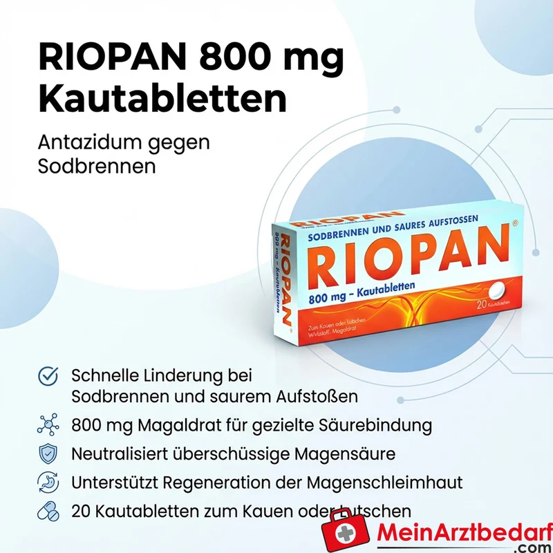 Takeda Riopan 800 mg Kautabletten 20 St. Antazidum gegen Sodbrennen