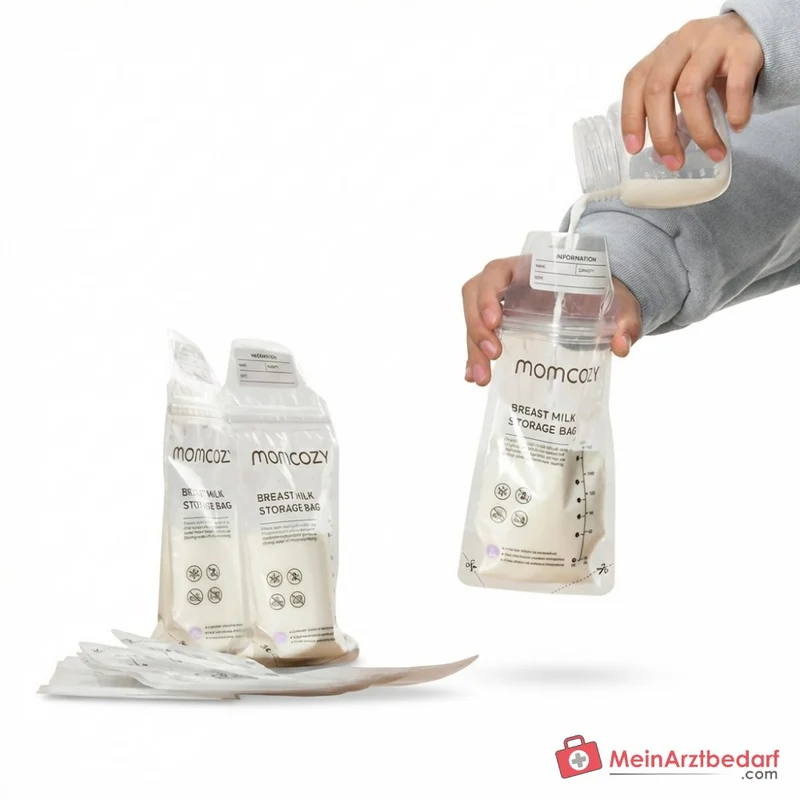 Momcozy Muttermilchbeutel mit Temperaturanzeige, 120 Stk.