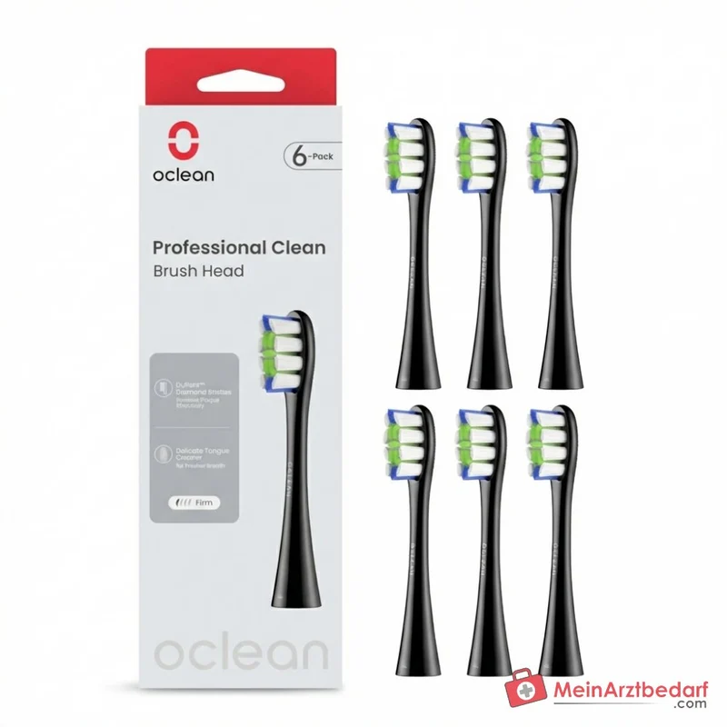 Oclean Professional Clean Bürstenkopf 6er-Pack mit DuPont Diamantborsten