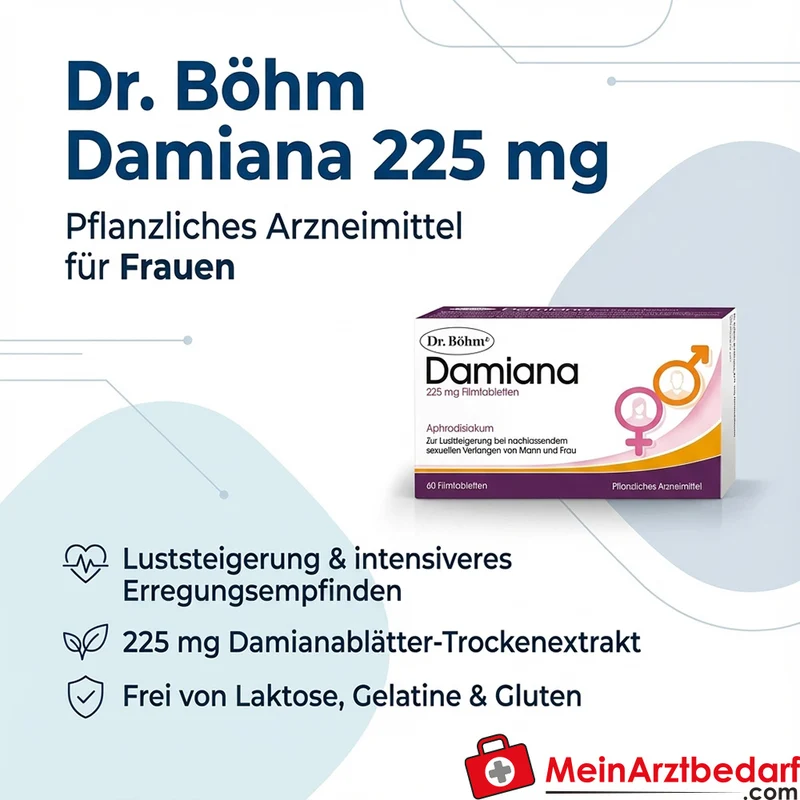 Dr. Böhm Damiana 225 mg Filmtabletten 60 Stück Arzneimittel für Frauen