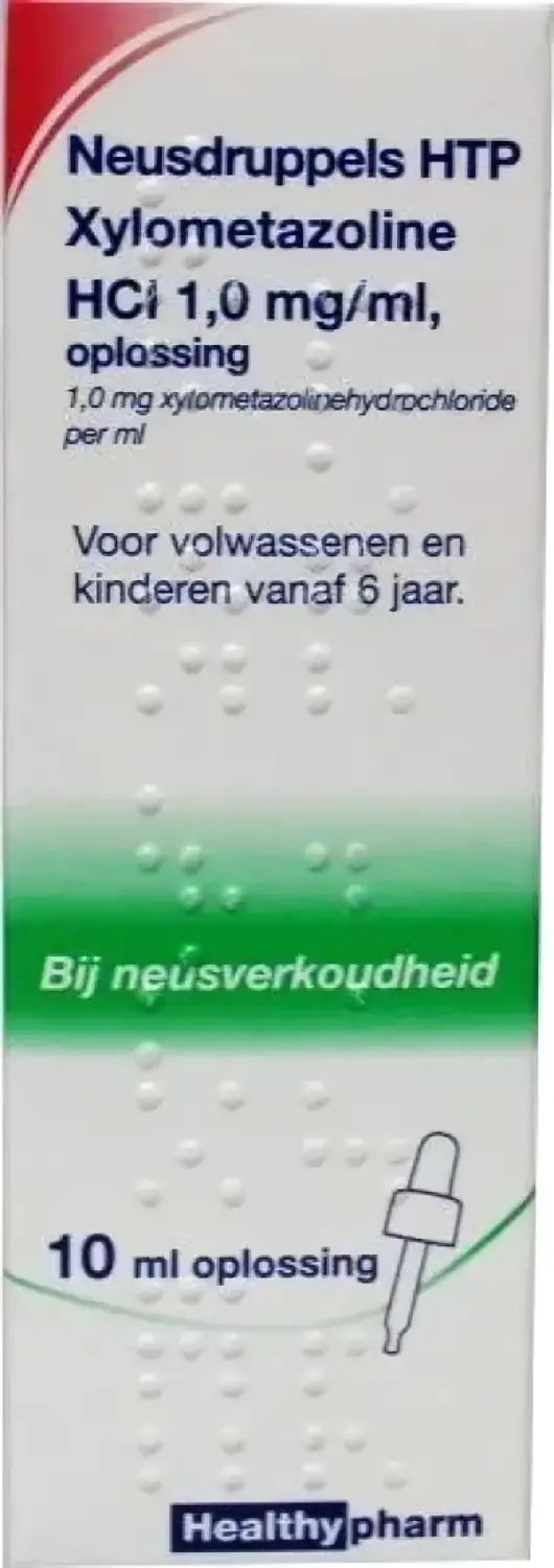 Neusdruppels Xylometazoline HCl 1 mg/ml Healthypharm - 10 ml