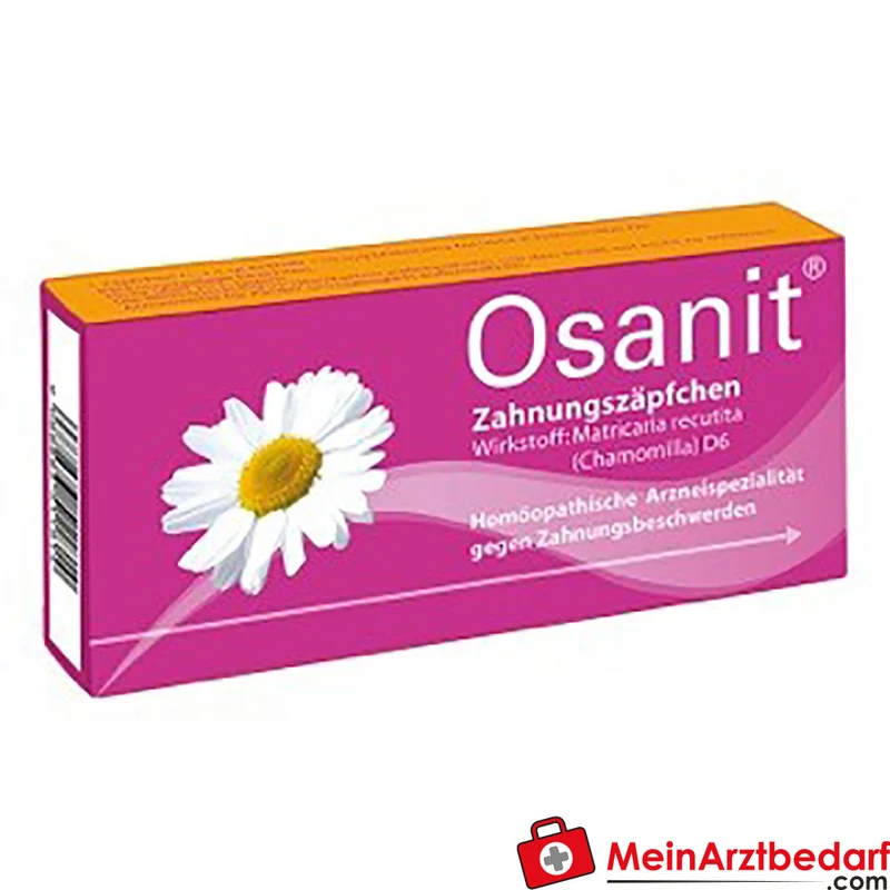Osanit Chamomilla Zäpfchen 12 St. homöopathisch gegen Zahnungsbeschwerden