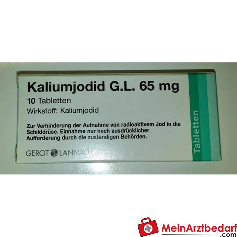 GLP02 Kaliumjodid 65 mg Tabletten, 10 Stück – Notfall-Jodprophylaxe