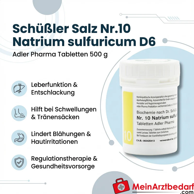 Adler Pharma Schüßler Salz Nr.10 Natrium sulfuricum D6 Tabletten 500 g