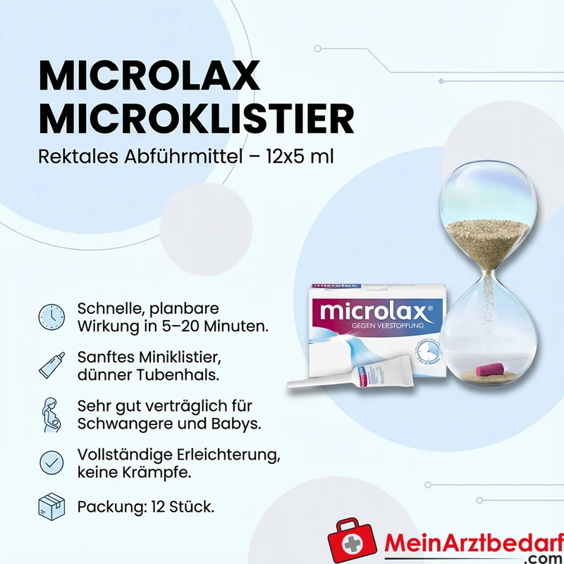 Microlax Microklistier 12x5 ml rektales Abführmittel schnellwirkend