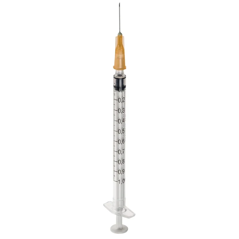 BD Plastipak injectiespuit + naald - 1ml - Luer - 25G 0.5mm x 16mm - 120 stuks