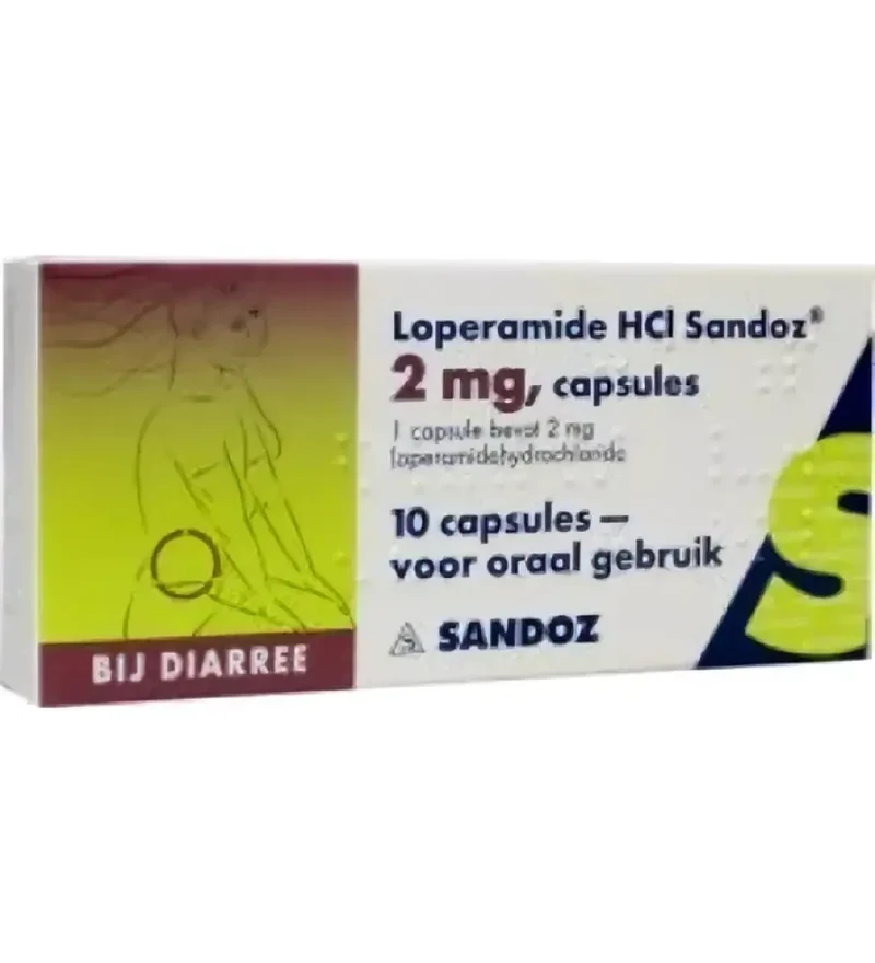 Loperamide Sandoz 2 mg diarreeremmer 20 stuks