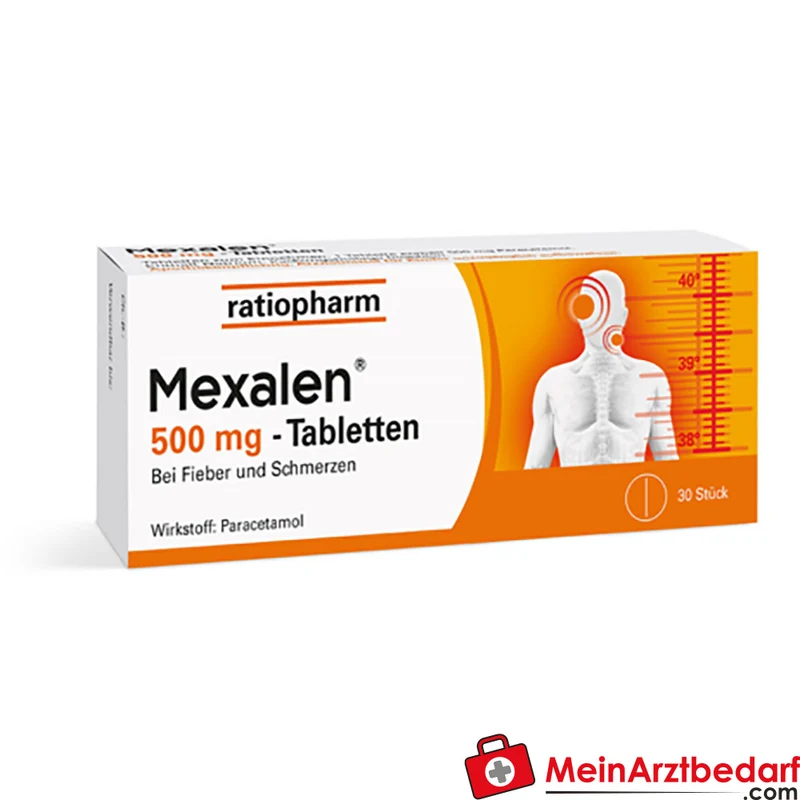 Ratiopharm Mexalen 500 mg Tabletten 60 Stück, Paracetamol – fiebersenkend & schmerzlindernd