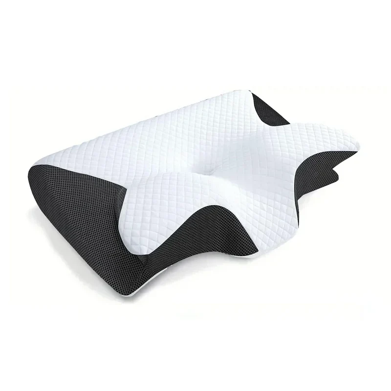2-in-1 viskoelastisches Nackenstützkissen mit ergonomischem Konturdesign – RestAlign