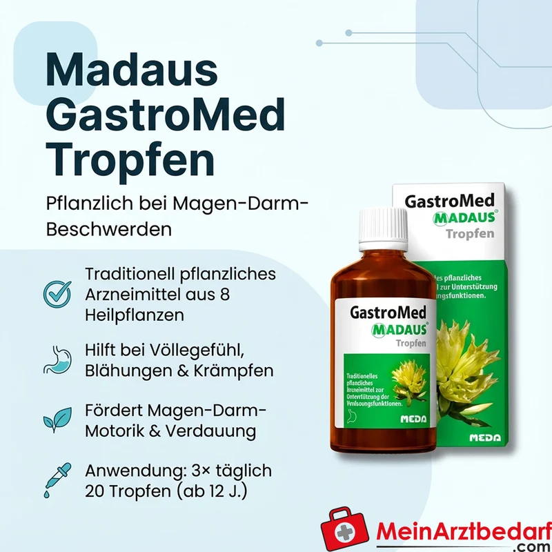 Madaus GastroMed Tropfen 20 ml pflanzlich bei Magen-Darm-Beschwerden