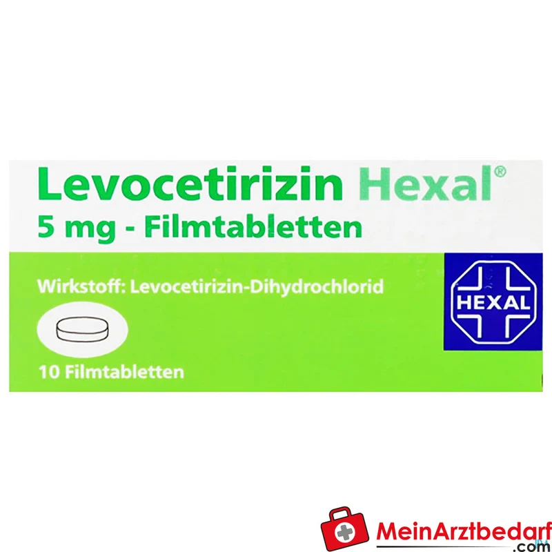 HEX01 Levocetirizin Hexal 5 mg Filmtabletten, 30 Stück, Antiallergikum