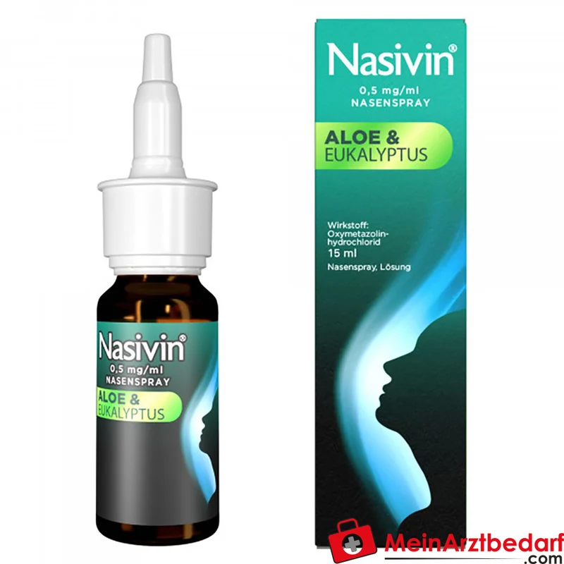 MER05 Nasivin 0,5 mg/ml Nasenspray mit Aloe Eukalyptus 15 ml abschwellend