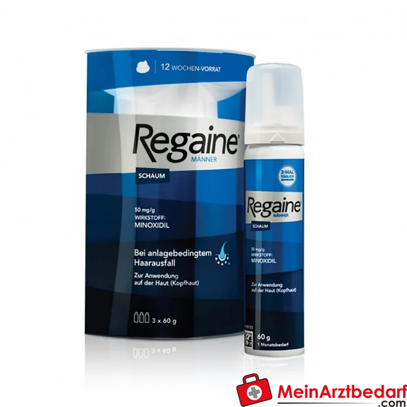 Regaine Männer Schaum 5% Minoxidil 3×60 g (180 g) topisches Haarwuchsmittel
