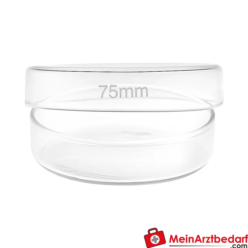 Petrischale Borosilikatglas autoklavierbar 60/75/100 mm