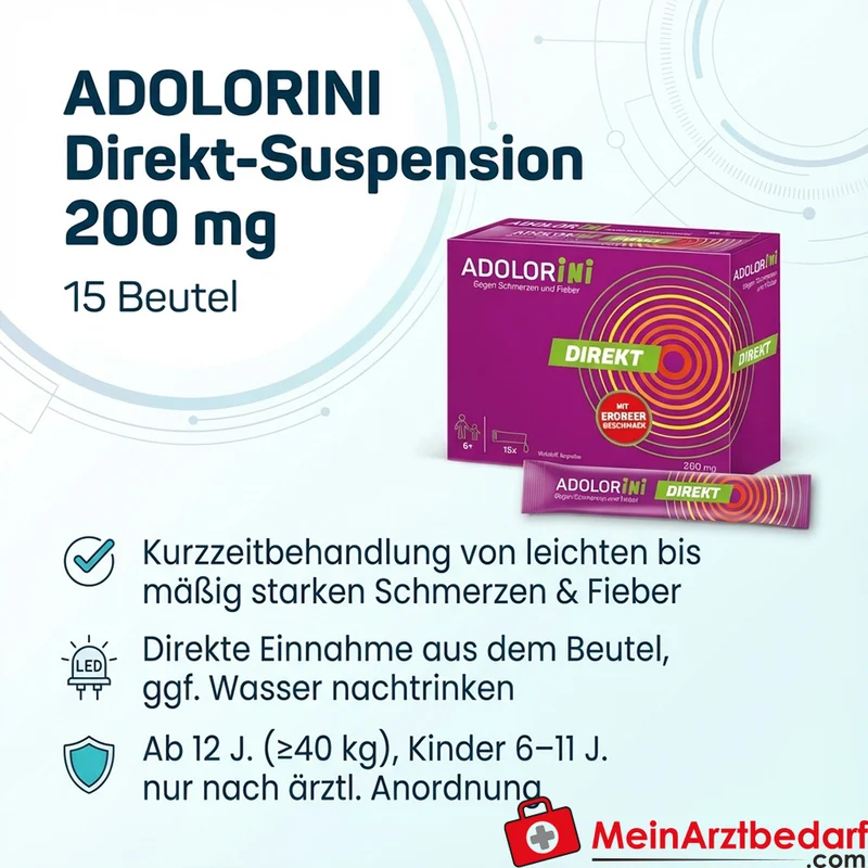 KWI01 Adolorini Direkt-Suspension 200 mg, 15 Beutel Schmerzmittel