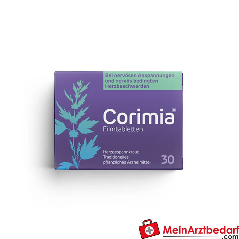 Adler Pharma Corimia Filmtabletten 60 Stück traditionelles pflanzliches Arzneimittel bei nervöser Anspannung und Herzklopfen