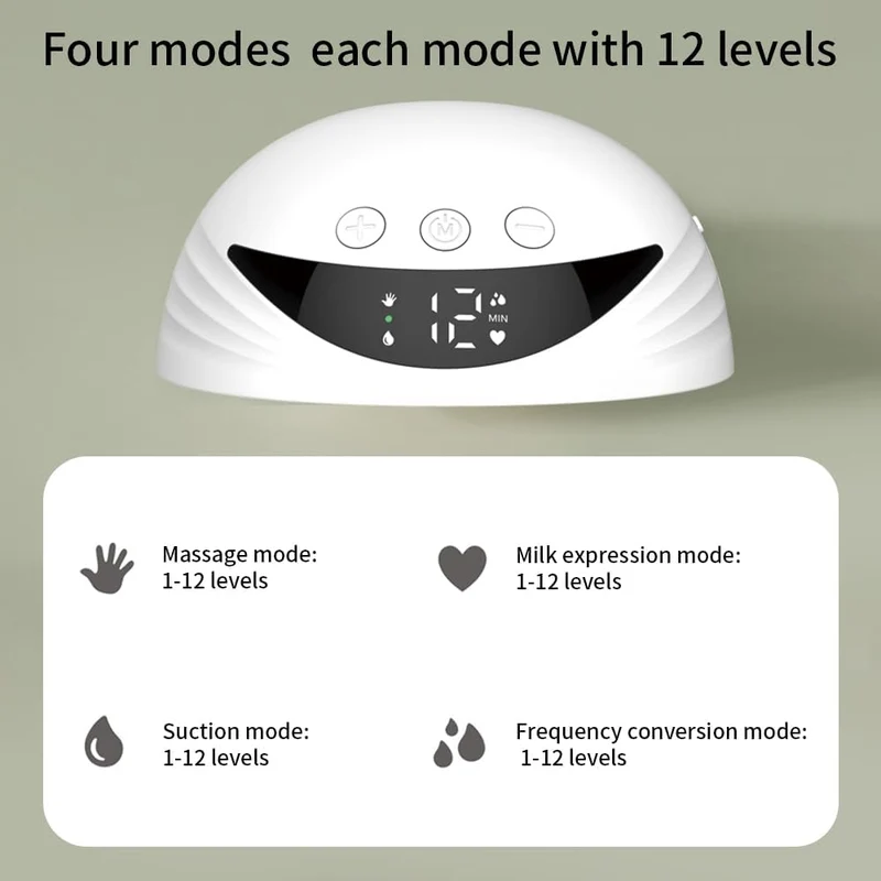 Tragbare elektrische Milchpumpe mit LED-Display – Mirava