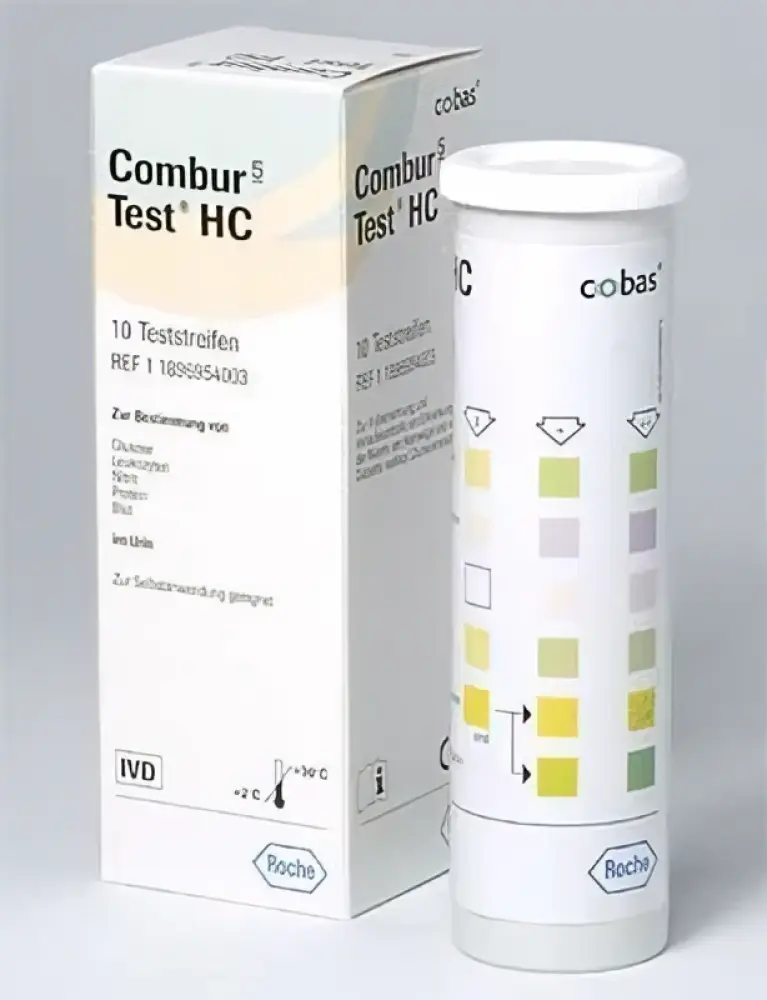 Combur 5-Test HC 10 strips Ideaal voor uw visitetas