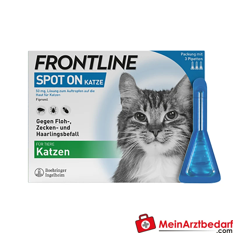 Frontline Spot-on Katze Fipronil gegen Flöhe Zecken Haarlinge 6 Stück