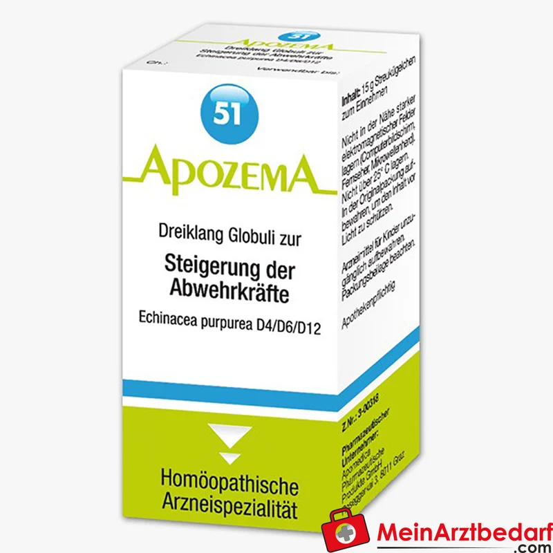 Apozema Dreiklang Globuli Echinacea purpurea D4/D6/D12 zur Stärkung der Abwehrkräfte 15 g