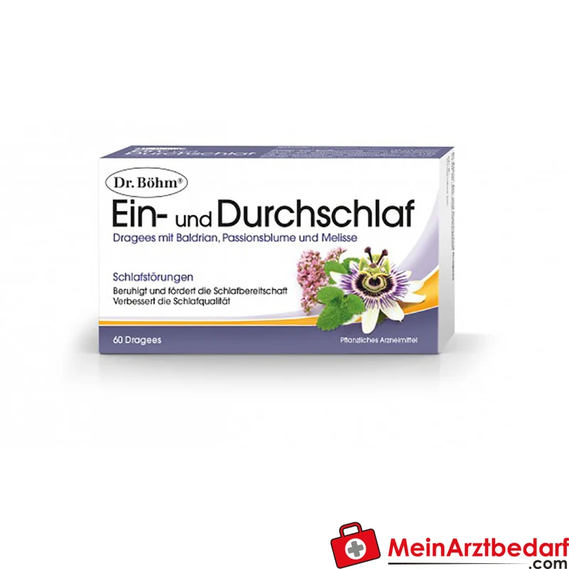 Dr. Böhm Ein- & Durchschlaf Dragees 60 St Baldrian Passionsblume Melisse