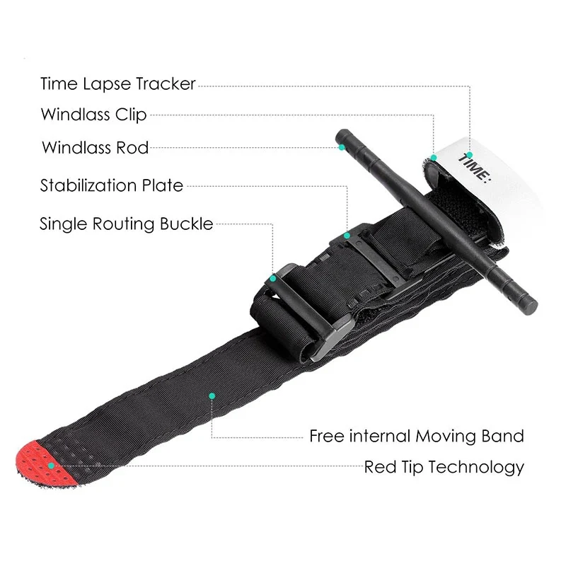 TANMI Militaire Emergency Tourniquet Zwart – Noodtourniquet voor EHBO & Outdoor