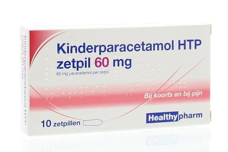 Paracetamol kind 60 mg Healthypharm - 10 zetpillen