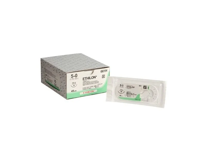 1e KEUS Ethilon II usp 5-0 45cm FS-2 zwart 661H 36x1
