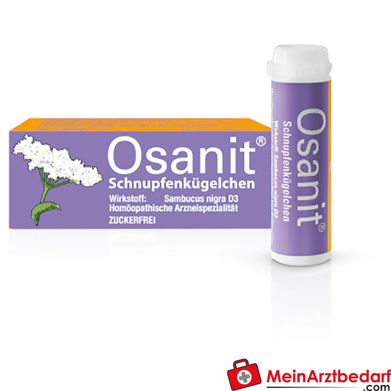 Osanit 5 g Schnupfenkügelchen D3, homöopathisch für Säuglinge und Kinder, zuckerfrei