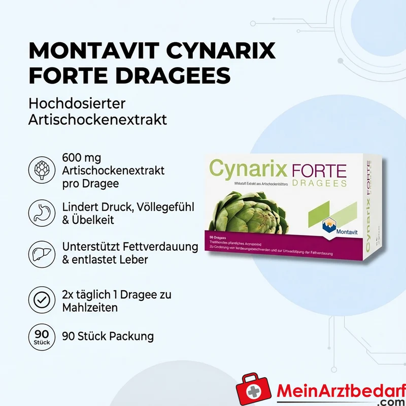 Montavit Cynarix forte Dragees 90 Stück Artischockenextrakt 600 mg für Verdauung