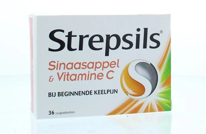 Strepsils - Sinaasappel / Vitamine C - 36 zuigtabletten